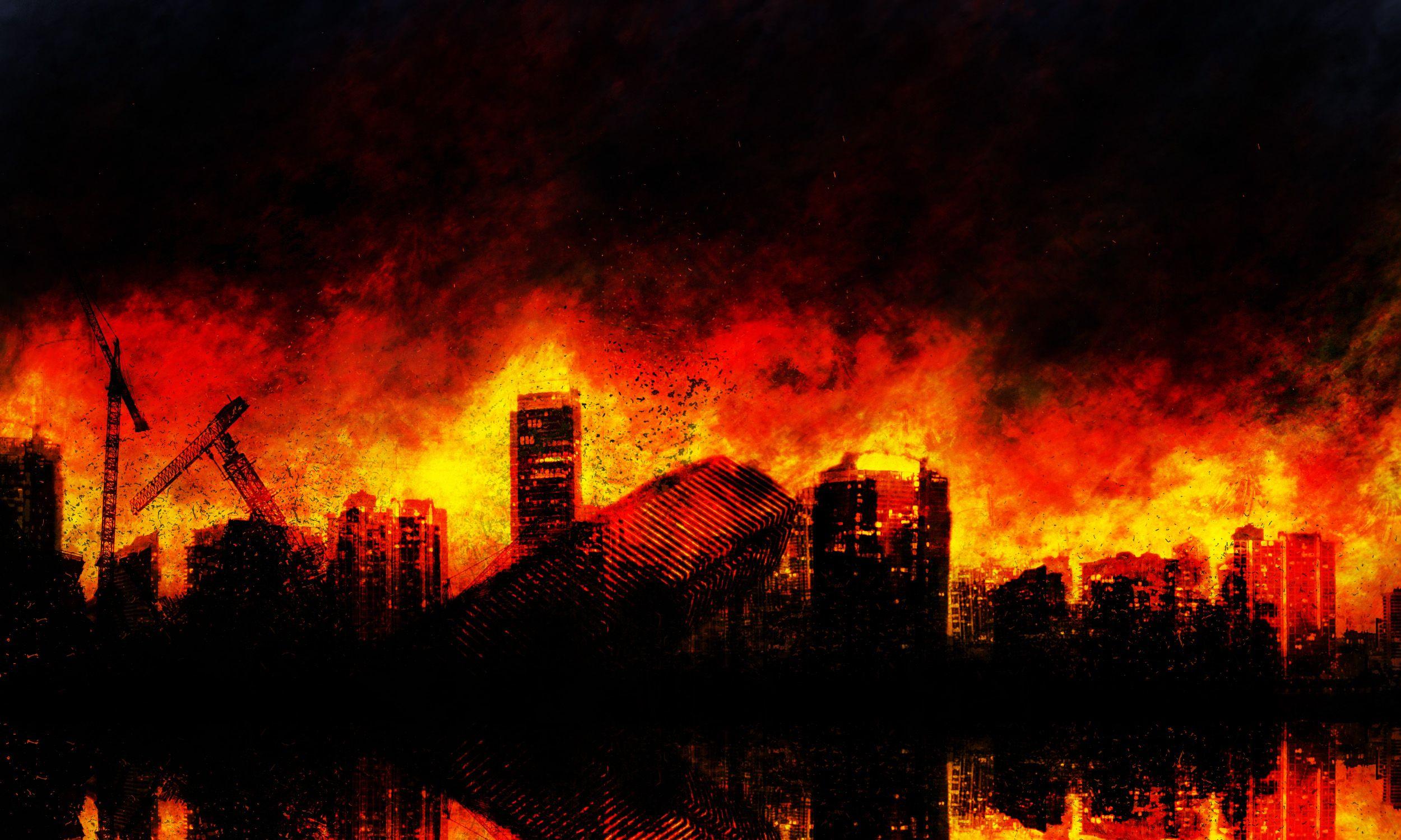 city on fire